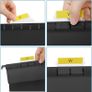 Suspension Files, MerryNine 15PCS Polypropylene Filing Cabinet Suspension Files with Tabs and Card Inserts for School Home Work Office Organization Check Size Before Ordering Black, A4 Image 3