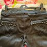 Black satin trousers, size 10 Image 6