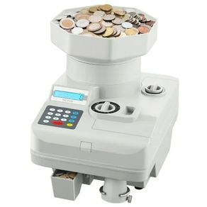 Coin Counter, Professional Coin Sorter with LED Display Holds up to 11000 Coins, Automatic Coin Sorter and Wrapper Machine for All Coins