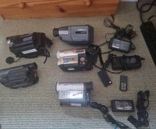 Vintage camcorders Hitachi, Samsung ,Sanyo, JVC