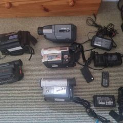 Vintage camcorders Hitachi, Samsung ,Sanyo, JVC