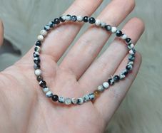 Orca agate small beaded bracelet