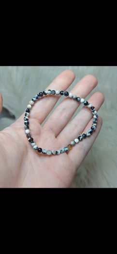 Orca agate small beaded bracelet