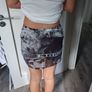 Black & Grey Graphic Print Mini Skirt Image 3