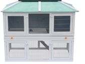 Animal Rabbit Cage Double Floor Wood