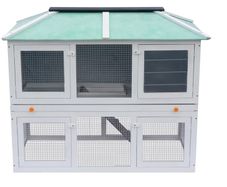 Animal Rabbit Cage Double Floor Wood