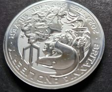 2024 UK 2 Pounds 1 Oz Silver .999 Coin - Britannia and Liberty