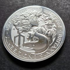 2024 UK 2 Pounds 1 Oz Silver .999 Coin - Britannia and Liberty