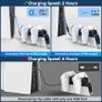 PS5 Charging Station - 2H Fast Controller Charger for PlayStation 5 DualSense, Upgrade Charging Dock With 2 Types of Cable for Dual Controllers Image 2