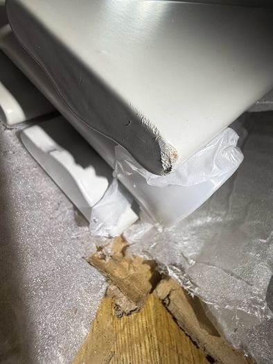 Vertical double radiator brand new (paint damaged in transport)