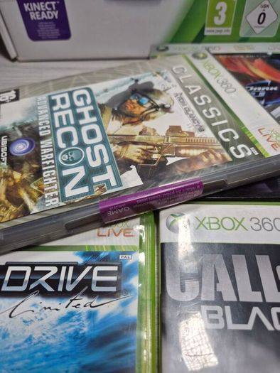 Boxed Xbox 360 Slim 250GB Console Bundle - Official Wireless Controller 4 Games