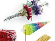 main image for ad lot of 100 pcs clear cones perfect for candy carts sweets, party buffet decoration wedding LOT OF 100 pcs size 25 cm x 13 cm