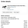 3 x Black Curtain Pole Metal Extendable Curtain Rods Image 3