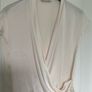 Mango cream satin wrap blouse Image 3