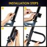 Bike Lock,20mm Heavy Duty Combination Bicycle u Lock Shackle 4ft Length Security Cable with Sturdy Mounting Bracket and Key Anti Theft Secure Locks Image 2
