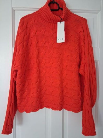 German brand Oui Cotton Jumper - Cherry Tomato - UK 12 - BNWT RRP 100