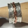 Handmade sterling silver spinner fidget ring. Size o Image 2