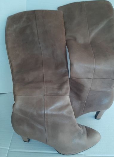 Genuine leather boots knee high lining leather also