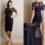 Designer Byron Lars Beguile Carissima Sheath Navy Blue Pencil Dress Image 7