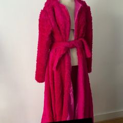 Hot Pink coat made of faux fur