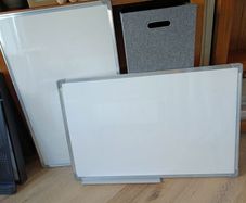 two whiteboards 58 X 90 cm