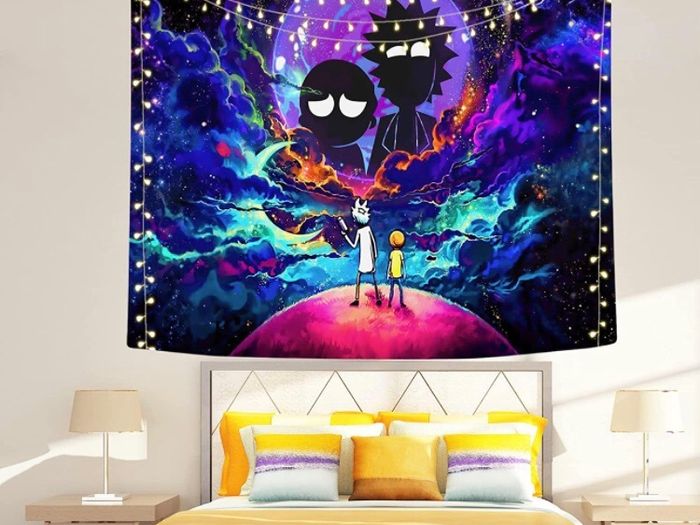 Rick And Morty Tapestry Wall Blanket For Living Room Bedroom Dorm Room Home Decor
