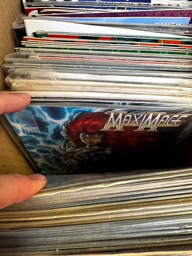 Image Long Comic Box w 275 comics for Sale