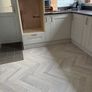 kitchen units from in-house panelling centre in alderley cashmere and navy blue Image 6