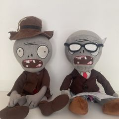 Cowboy and newspaper zombie plushie - plants vs zombies
