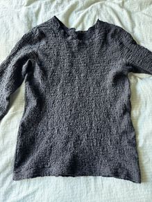 Black Textured Top - Seersucker Style