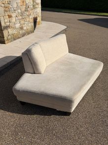 Cream chaise lounger