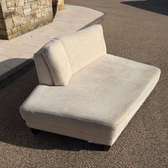 Cream chaise lounger
