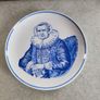 Delfts Blauw Royal G Wall Plate, Frans Hals, Portrait of an Elderly Lady, Wall Hanging, Decorative Delftware, Blue and White Image 4
