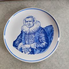 Delfts Blauw Royal G Wall Plate, Frans Hals, Portrait of an Elderly Lady, Wall Hanging, Decorative Delftware, Blue and White