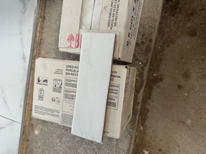 White subway tiles