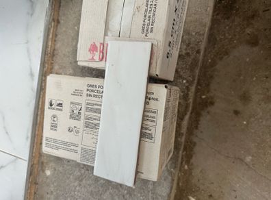 White subway tiles