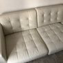 IKEA Landskrona two beige leather three-seat sofas Image 2