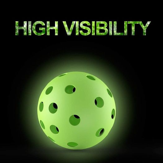 Pickleball Balls Outdoor with 40 Small Precisely Drilled Holes, Durable and Consistent Bounce Outdoor Picklebal Balls, 6-Pack