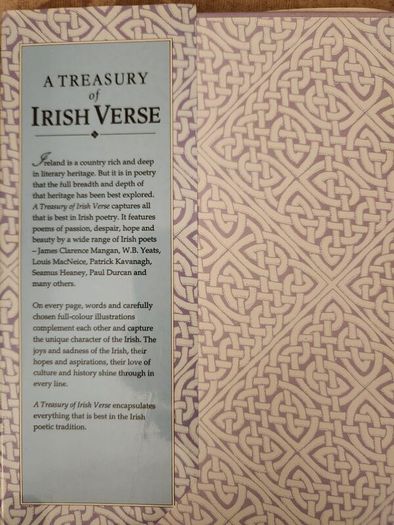 A Treasure Of Irish  Verse. Edited By David Gibbon. First Edition Hardback With Dustjacket In Very Good Condition. 36.