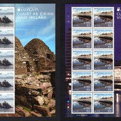 2012 Ireland Europa (Visit Ireland) Commemorative Stamps Sheetlet Plate 1A1A1A1A Mint Never Hinged (MNH)