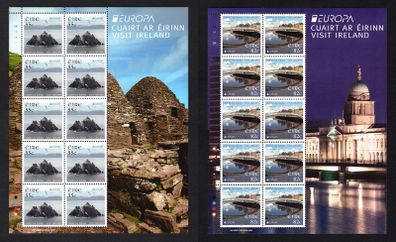 2012 Ireland Europa (Visit Ireland) Commemorative Stamps Sheetlet Plate 1A1A1A1A Mint Never Hinged (MNH)