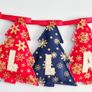 Padded Christmas Trees Bunting "Nollaig " Image 2