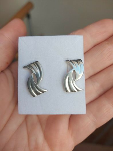 silver earrings