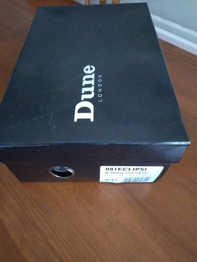 Dune London white multi star lace up trainers, size uk4/eu37