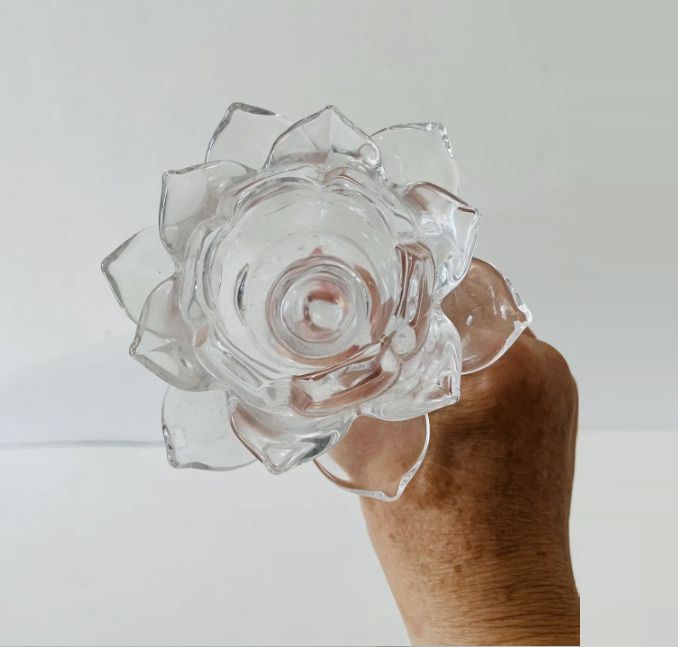 Lotus Glass Candle Holder