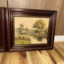 vintage landscape paintings in frame Image 2