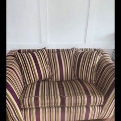 free suite 2 seater and 3 seater very heavy sturdy  2 seater great condition 3 seater needs   cleaning  .and tlc covers come off  fir washing .  I bought to have them reupholstered  but changed my mind .collection only . Need gone ASAP