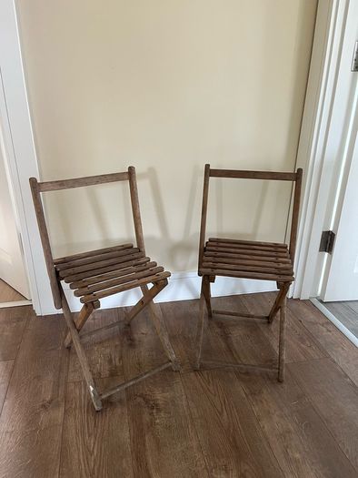 Vintage French Folding Chairs