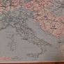 1990s Large  Framed School Wall Map Of Europe Image 5