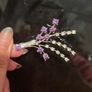 Newbridge Silverware VB800 Vintage Brooch in Purple and white Stones Image 3